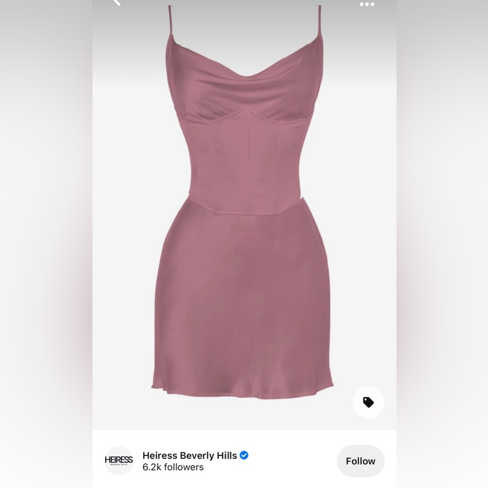 Heiress Beverly Hills Rose Corset Satin Slip Dress